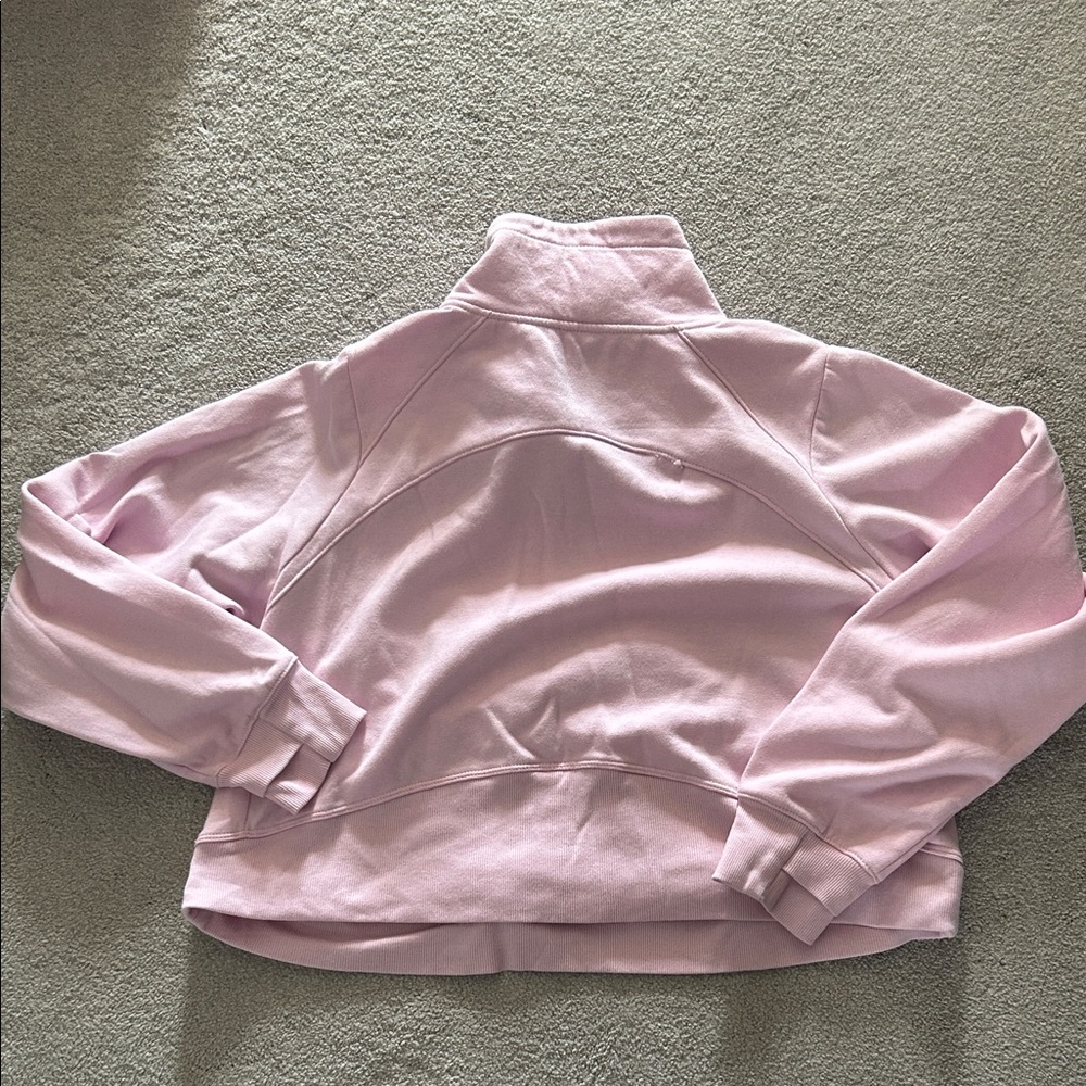 All in Motion Cropped Light Pink Quarter-Zip Pullover - Picture 4 of 5